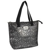 Wholesale - 13" DELIA'S SNAKE SKIN/BLACK METALLIC LUNCH TOTE HANDBAG C/P 24, UPC: 089305571002